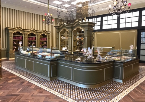 Gạch bông Secoin tại Tiệm bánh Lilou Artisan Patisserie tại Ả Rập Saudi